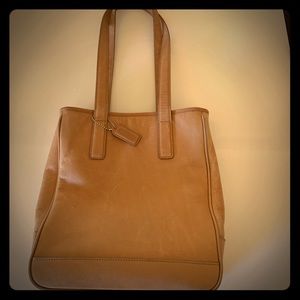 Vintage Smooth Leather Coach Shoulder Bag